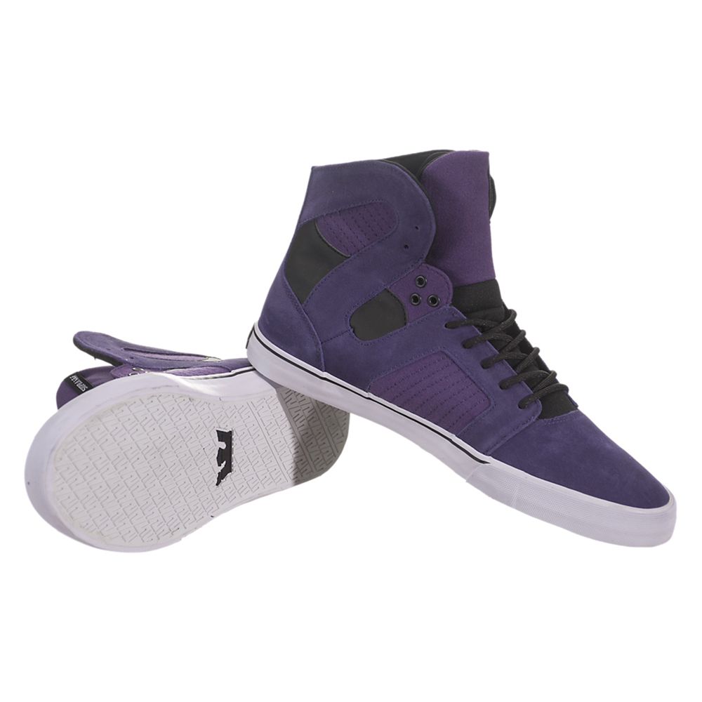 Chaussures de Skate Supra Pilot Violette Purple Homme | CSQ-76276019